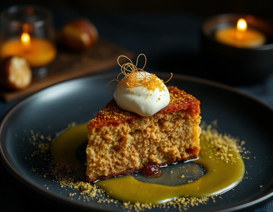 Saffron Date Cake